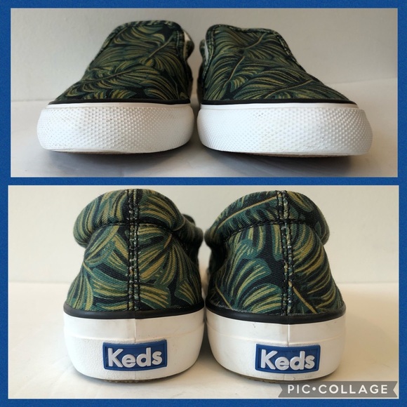 Keds X Rifle Paper Co. Anchor Slip On Paper Palms Sneakers - Picture 8 of 12